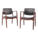 Pair of Scandinavian teak armchairs, model 66