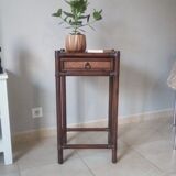 Vintage rattan side table