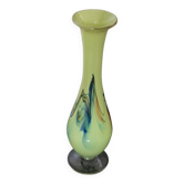 Chinese Dalian Glass vase - Snowflakes 1950