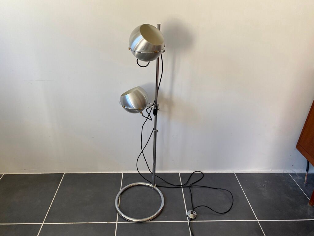 Chrome eye ball floor lamp by Goffredo Reggiani vintage 1970