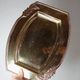 Small vintage brass tray with a floral design, Louis XVI style.