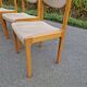 Set of 6 vintage beech chairs to clean or reupholster
