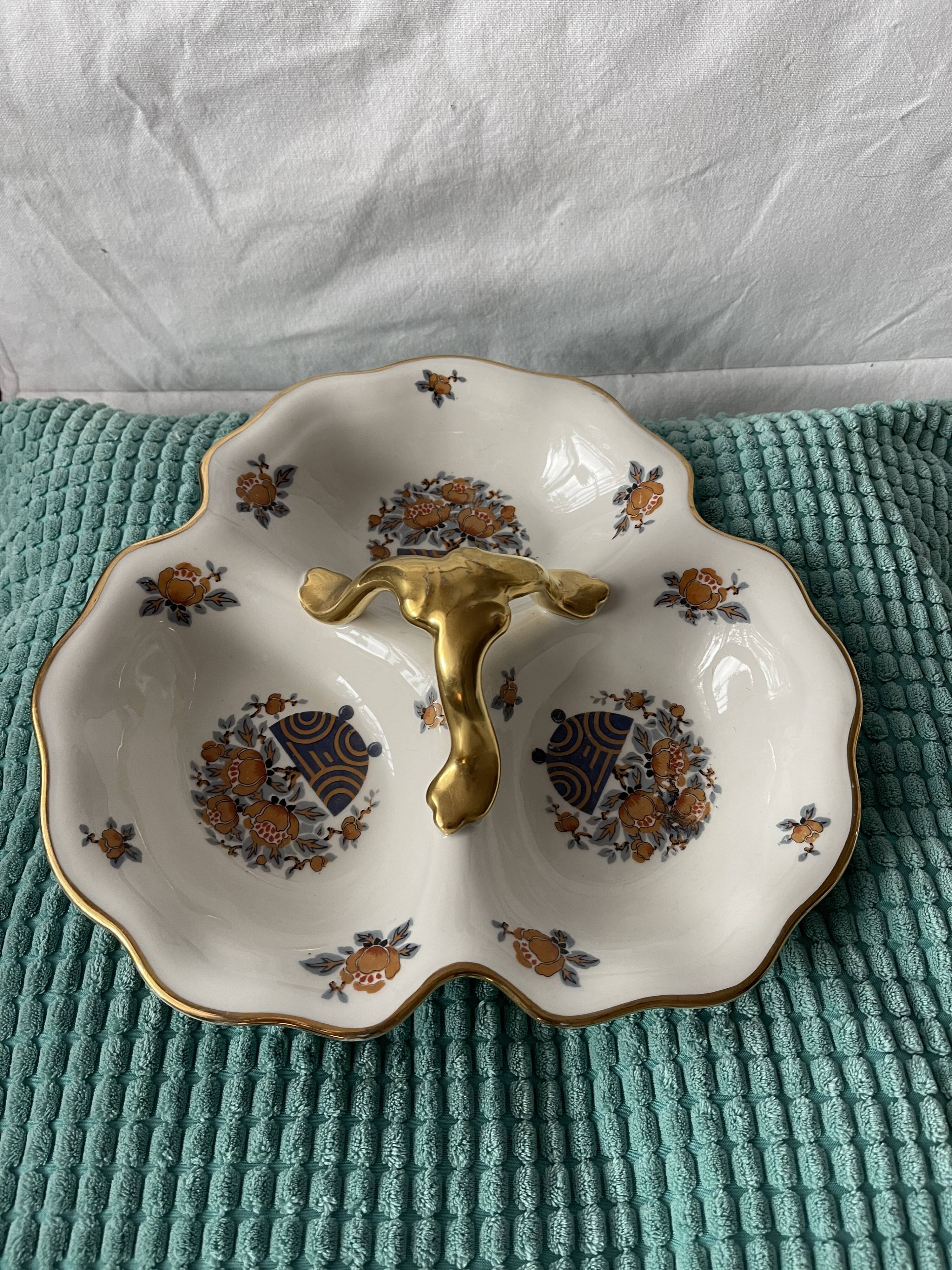 Plat mendiant en porcelaine