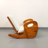 Brutalist rocking chair "sled" vintage
