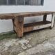 Old carpenter's workbench 2m40 in beech