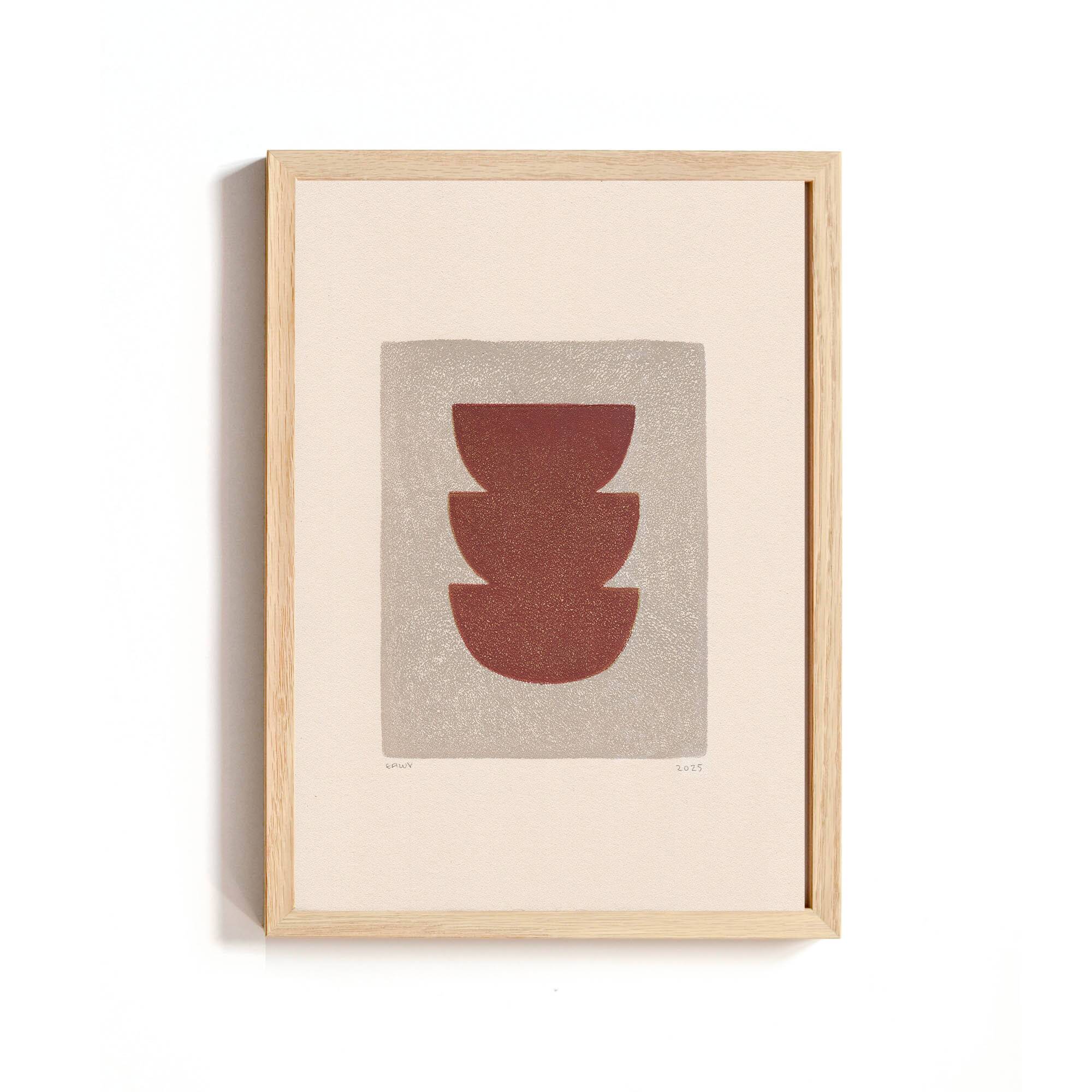 A pair of abstract paintings on paper, signed eawy