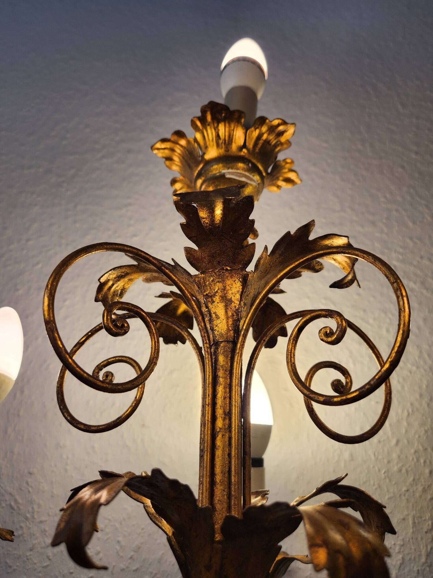 Antique gilded hand-forged hand-carved Florentine Louis XV, Italy