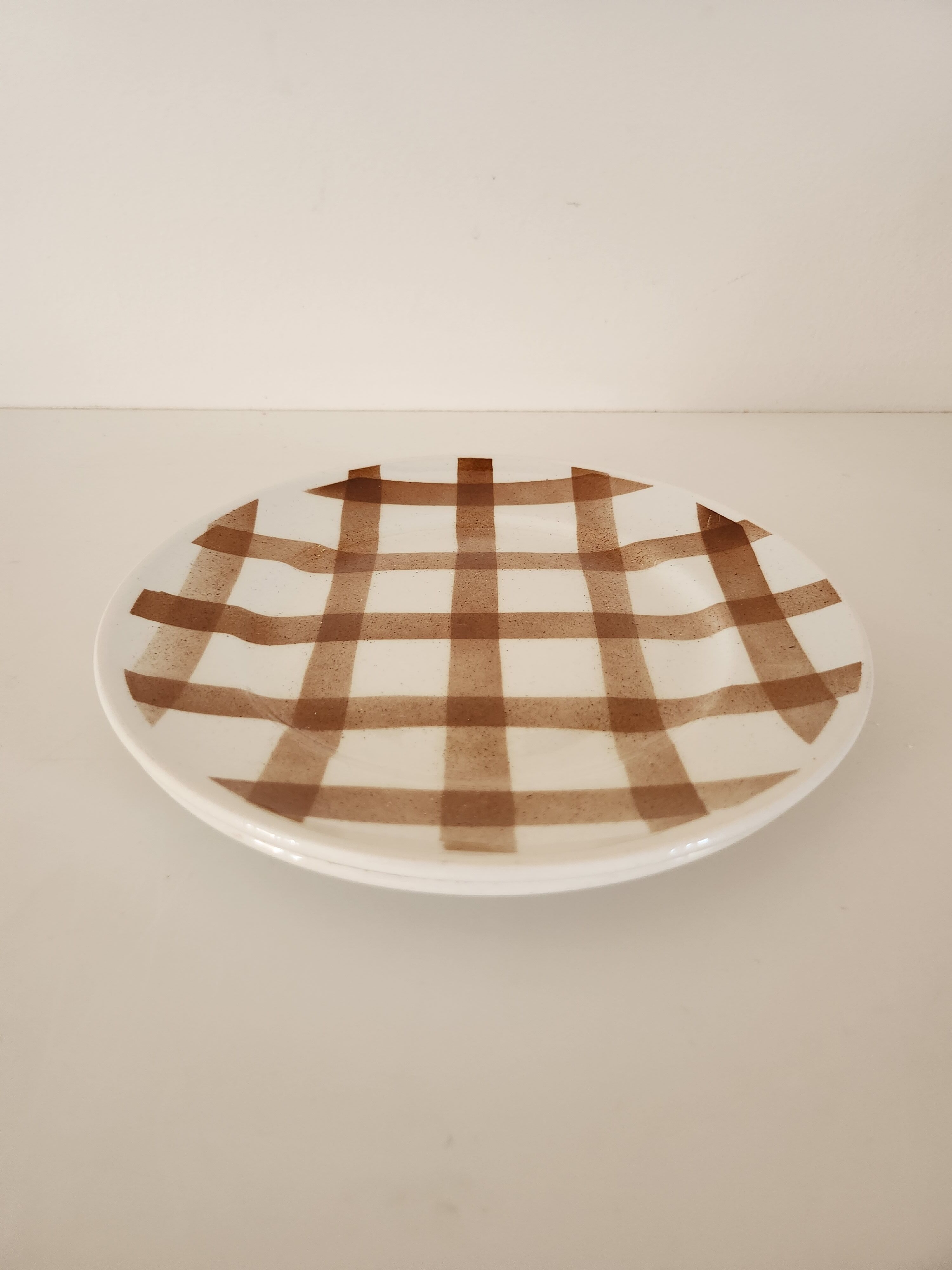 Duo dessert plates model tablecloth Moulin des loups