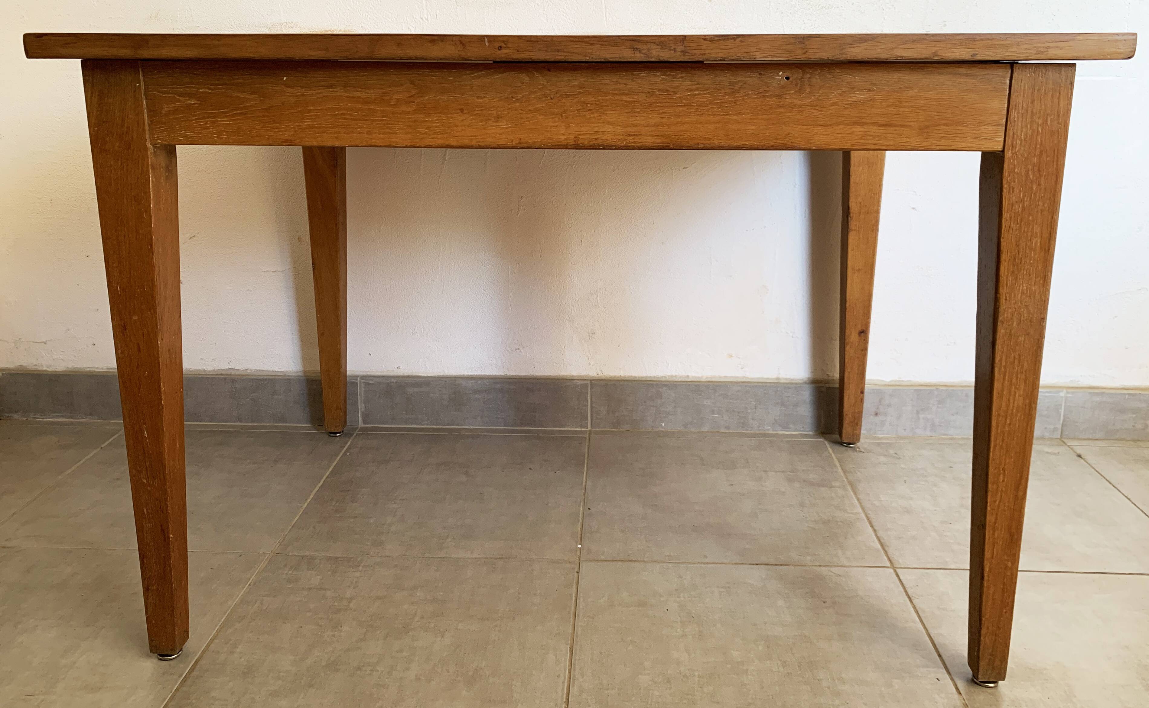 Table de ferme vintage ou bureau en bois massif