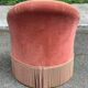 40s pink/salmon velvet crapaud armchair
