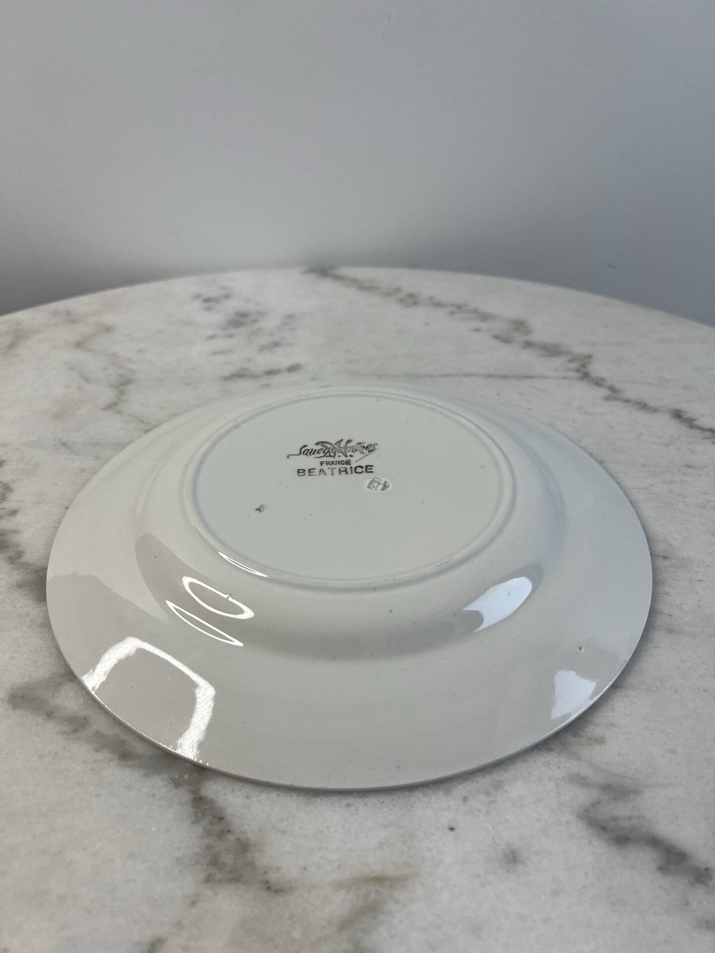 Set of 15 flat plates Sarreguemines Béatrice collection