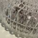 Vintage round molded glass ceiling light from the 70s