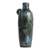 Jacques BLIN (1920-1995) - Vase en forme d'amphore, en faïence émaillée bleue, à décor