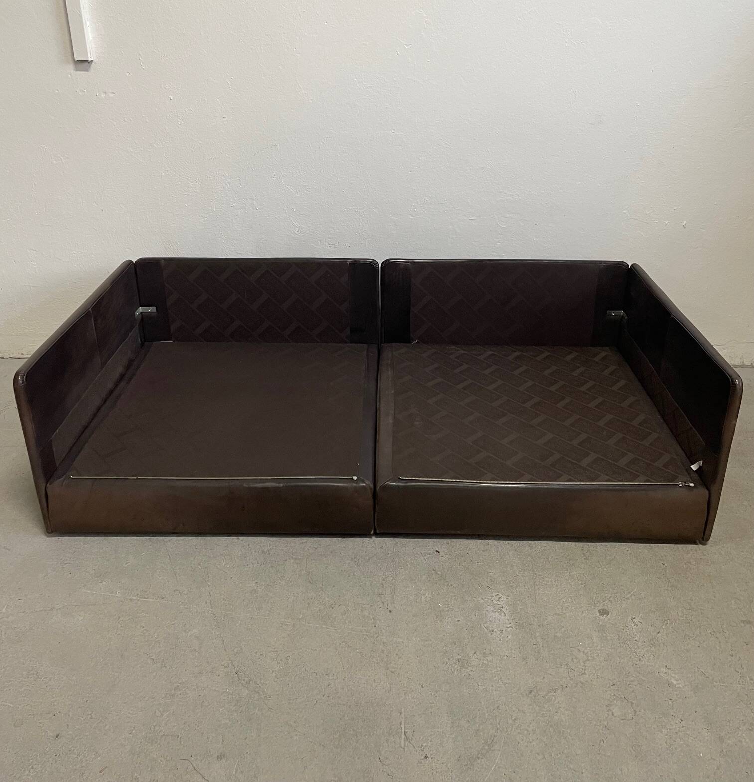 De Sede Ds-76 Modular Sofa in Brown Leather, Switzerland  1970s