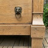 High empire chest of drawers in solid raw oak