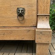 High Empire chest of drawers in solid raw oak