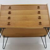 1960s Upcycled Oak Chest of Drawers, Denmark