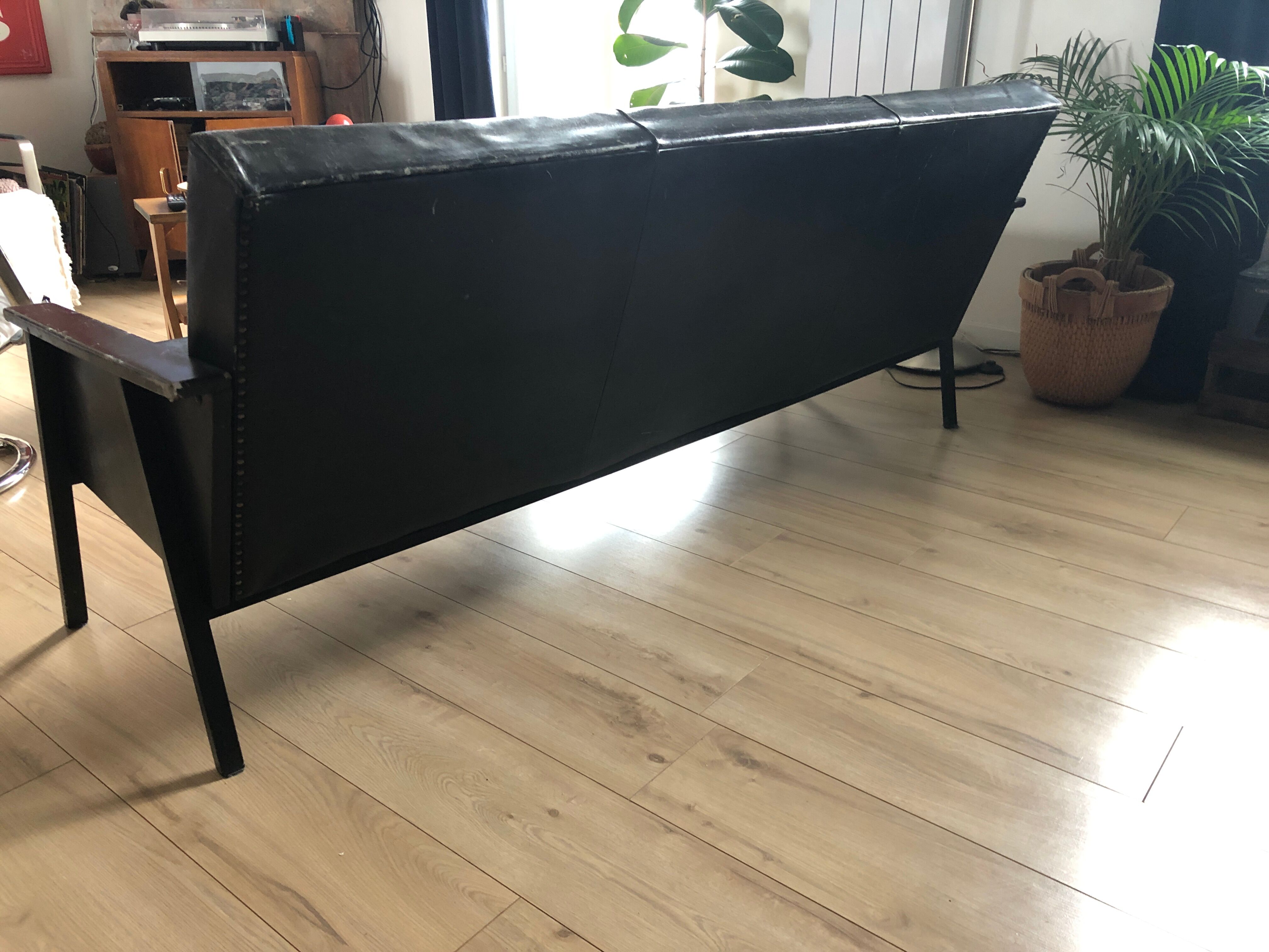 Vintage imitation bench 60s/70s 3 seats