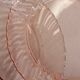 5 vintage Rosaline dessert plates in pink glass