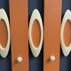 Orange wall unit Coat rack 1970s by ED Design