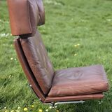 Unique piece - Danish chrome and leather armchair attributed to Poul Nørreklit