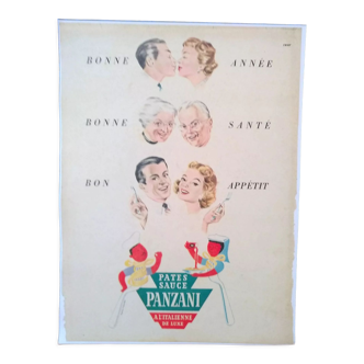 Panzani Pulp paper advertisement from a period magazine