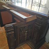 Renaissance style 2-door walnut sideboard