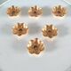 6 flower candle holders in gold metal BMF 70s