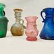 Set of 4 small Murano Seguso glassware – Scavo technique – Antique style