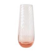 Pink twisted glass vase