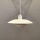 Older ph 4/3 hanging lamp, in white, with original orange suspension disk.