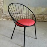 Set of 4 basket armchairs from the 1950s
