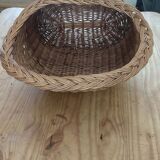 Half-roofed woven rattan niche basket