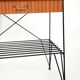 Scandinavian bedside table in mahogany and iron by IKEA, “Rolf” model