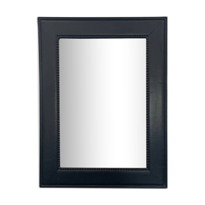 miroir cadre noir perlé
