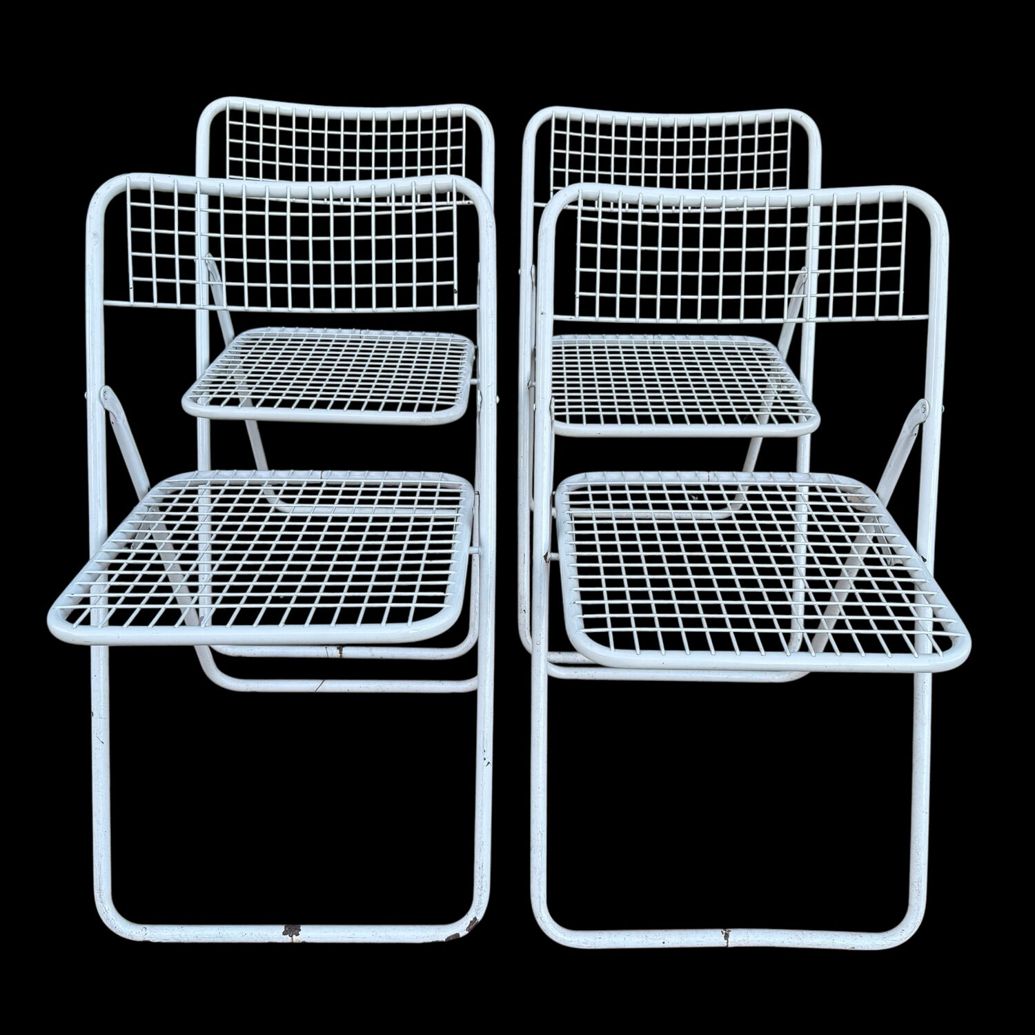 Ted Net Folding Chairs by Niels Gammelgaard for IKEA, 1970s, Set of
