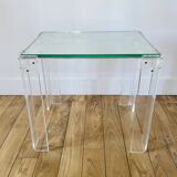 Plexi and glass end table