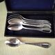 Set of 6 Ercuis Louis XV Style Silver Plated Coffee Spoons