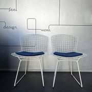 Pair of dining chairs 420 by Harry Bertoia for Knoll International, 1970s.