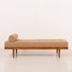 Scandinavian mid century daybed in natural boucle fabric, Denmark 1960s