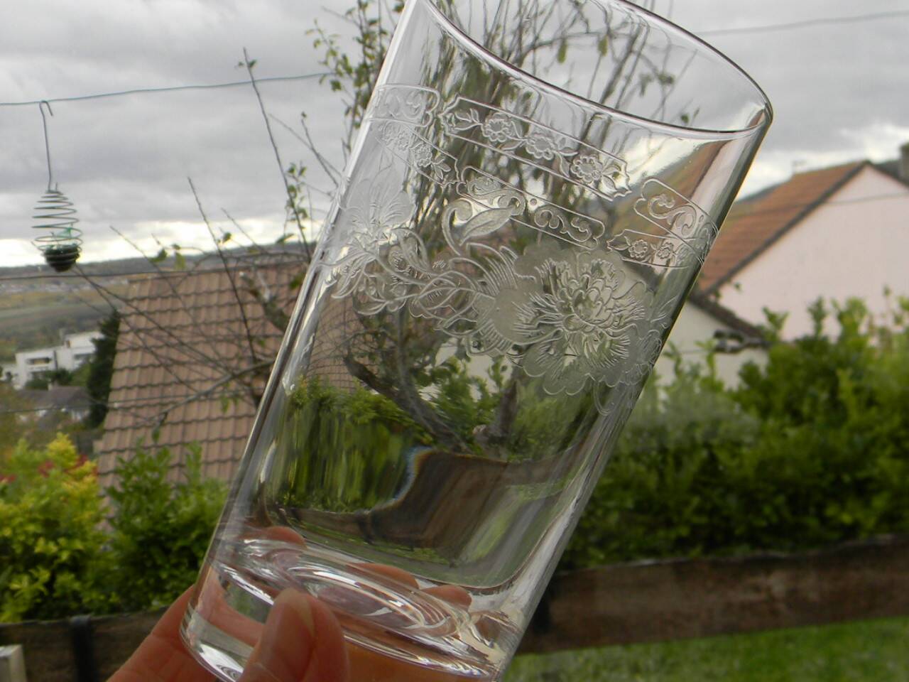 Lot de 6 verres à orangeade en cristal d'arques. modèle matignon.