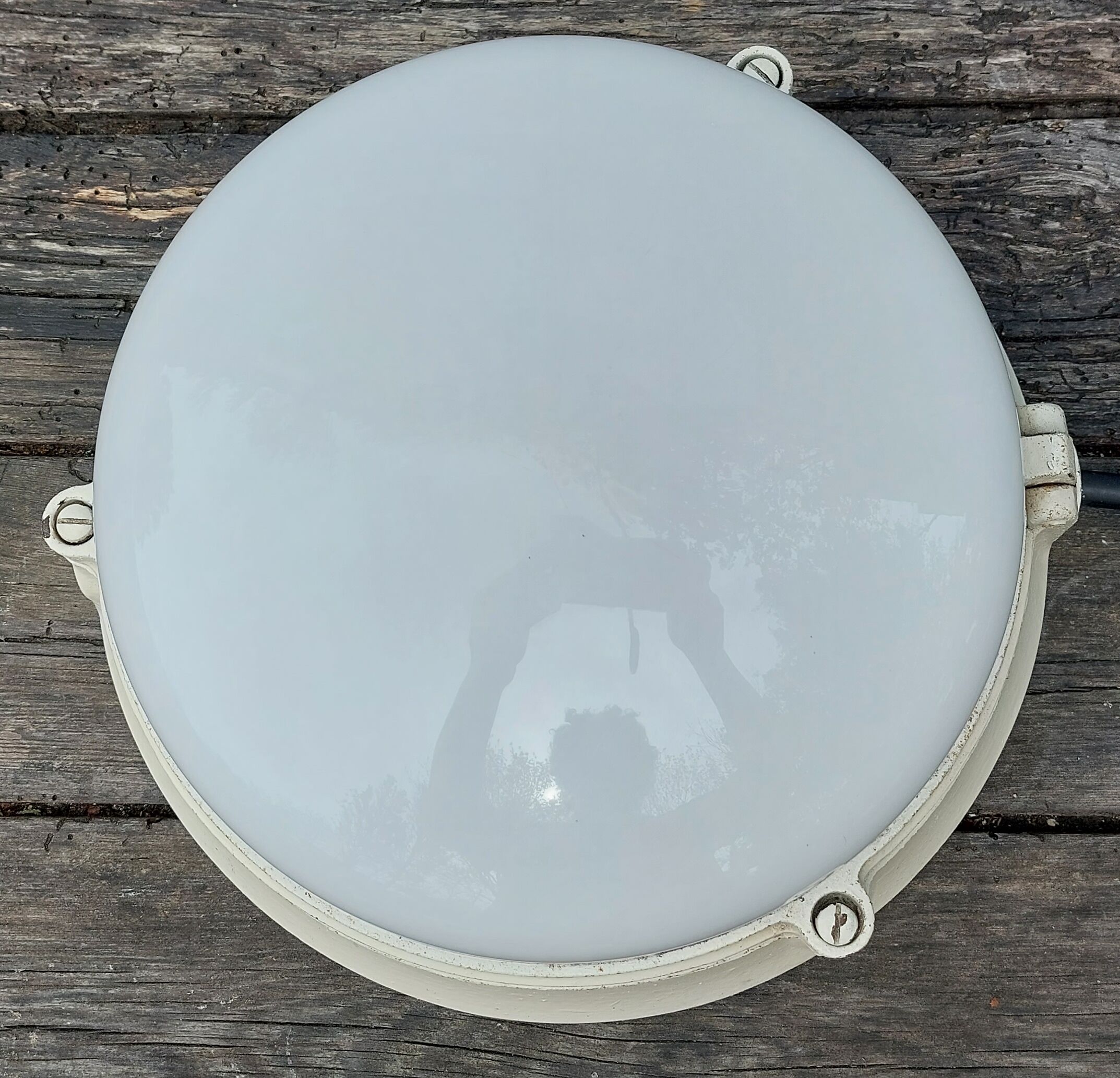 industrial ceiling lamp in opaline