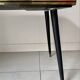 Formica/Terrazzo coffee table with brass compass legs