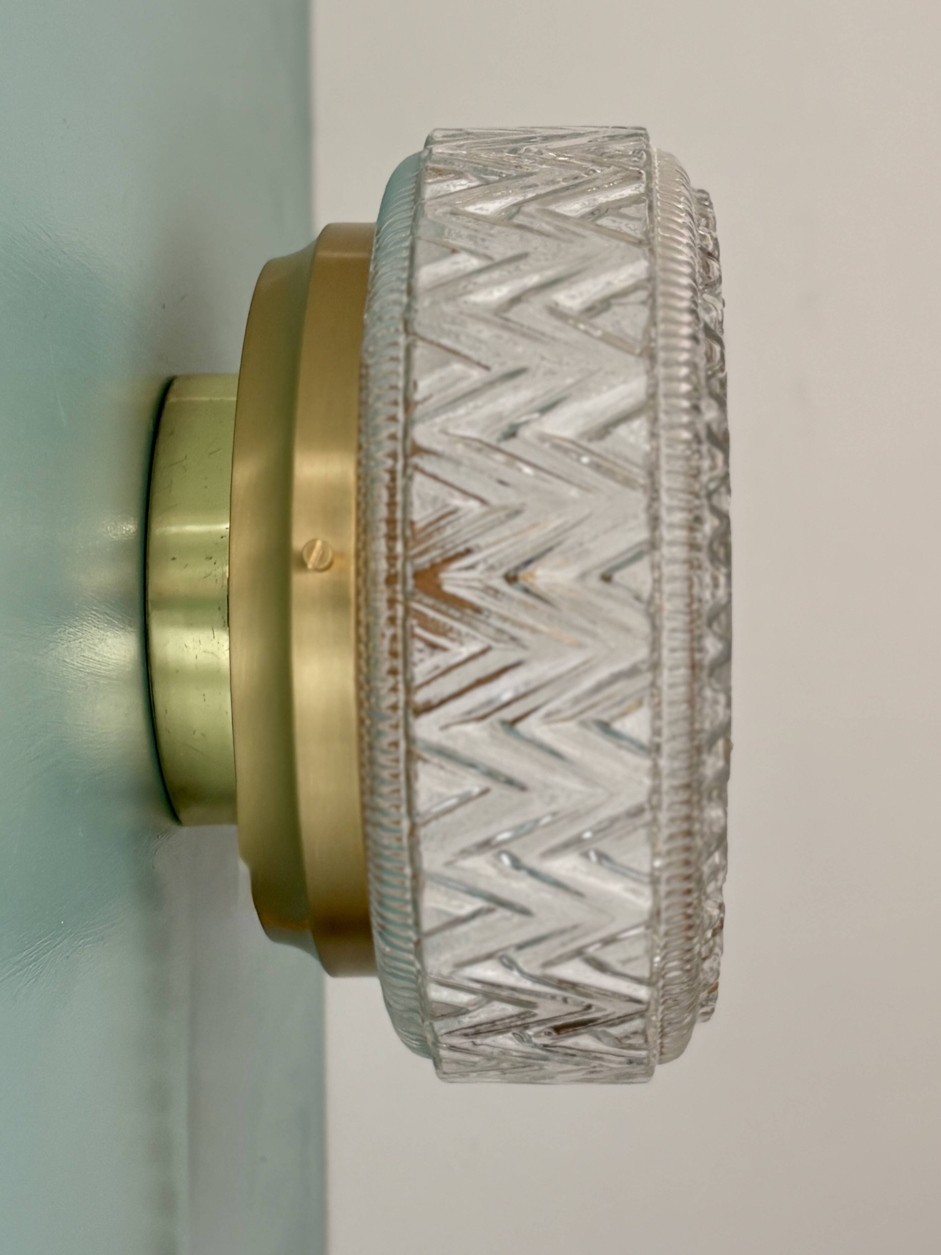 Vintage glass moulded globe wall/ceiling light.