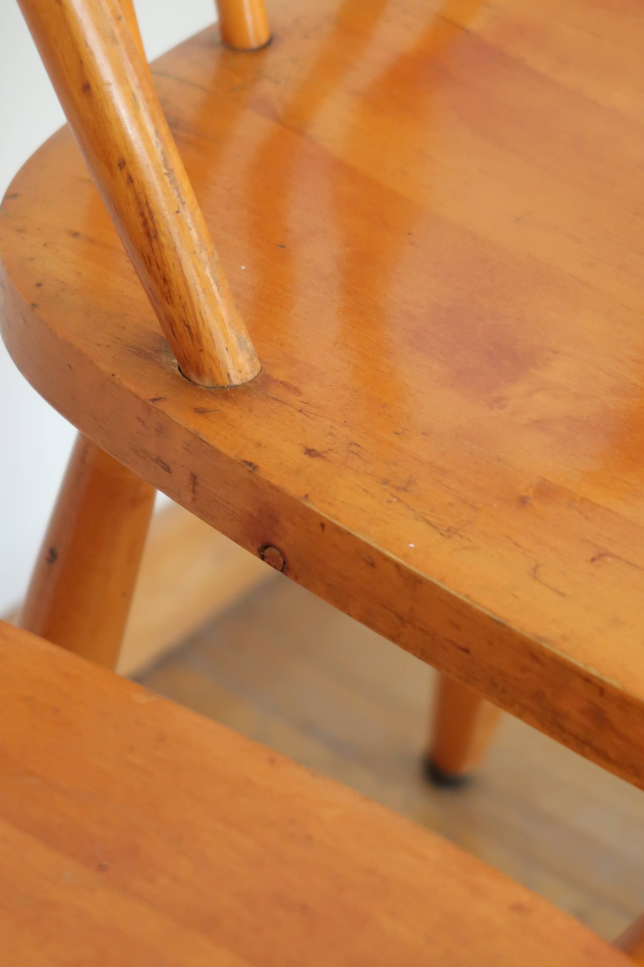 4 Scandinavian beech chairs