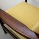 Mid-century walnut armchair in yellow 1960s