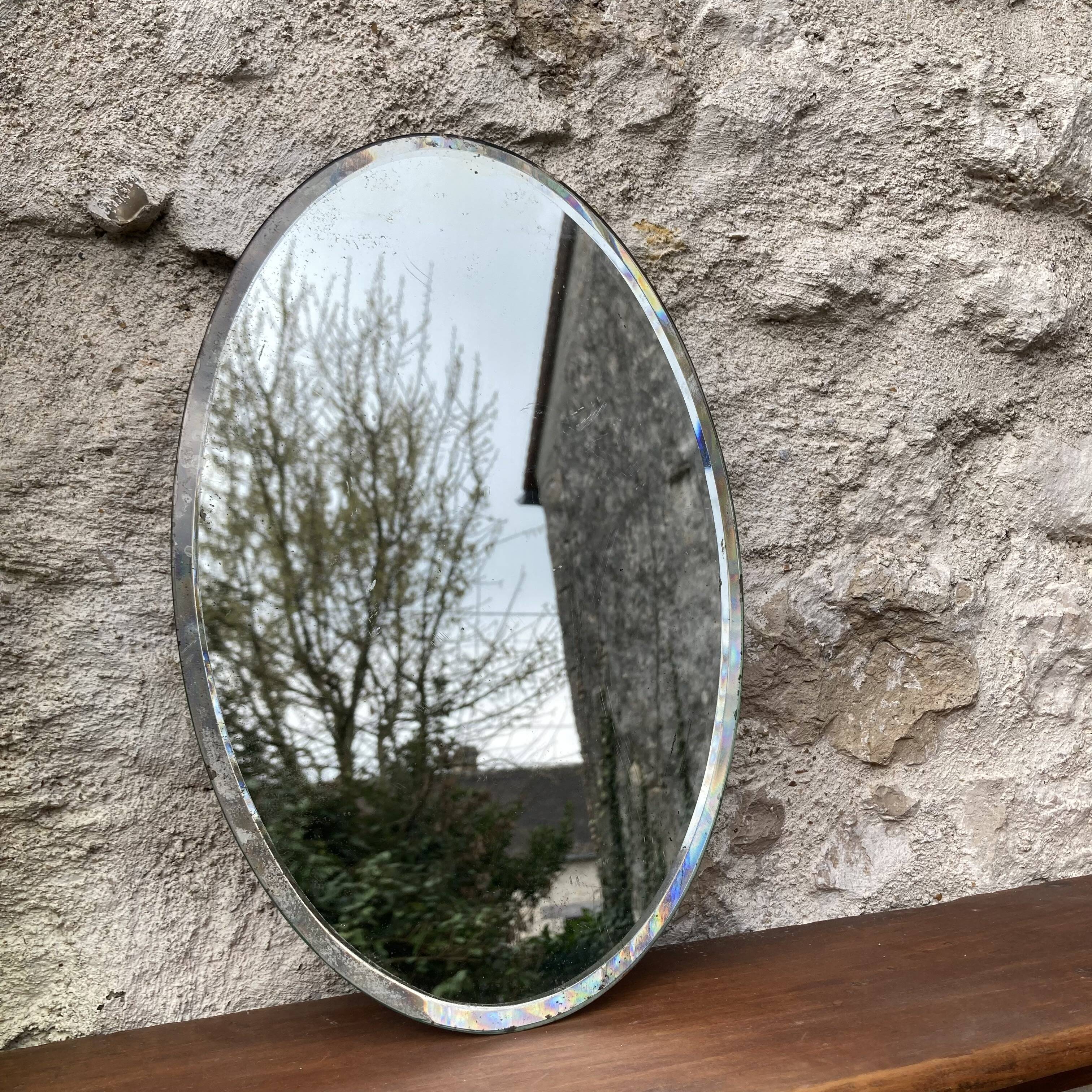 Miroir ancien biseauté