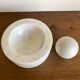 Space Age XXL ashtray in white marble, Italian design 1970.