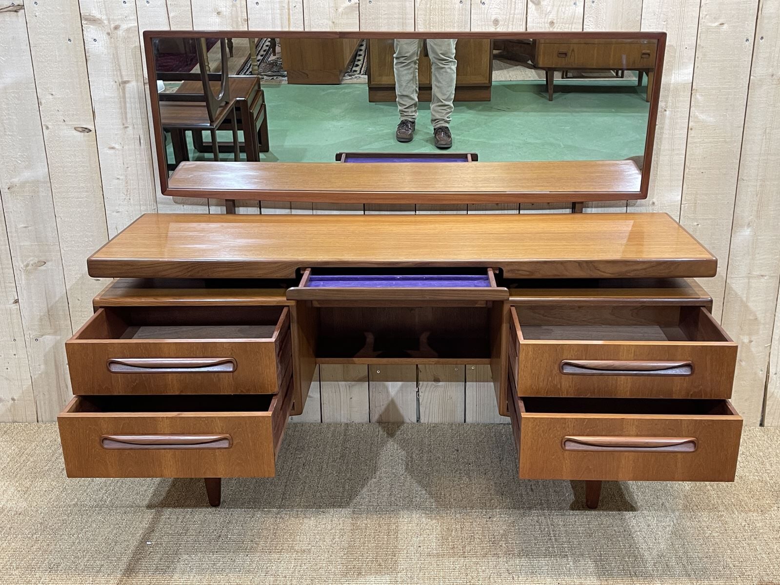 G-Plan teak dressing table and stool - 70s
