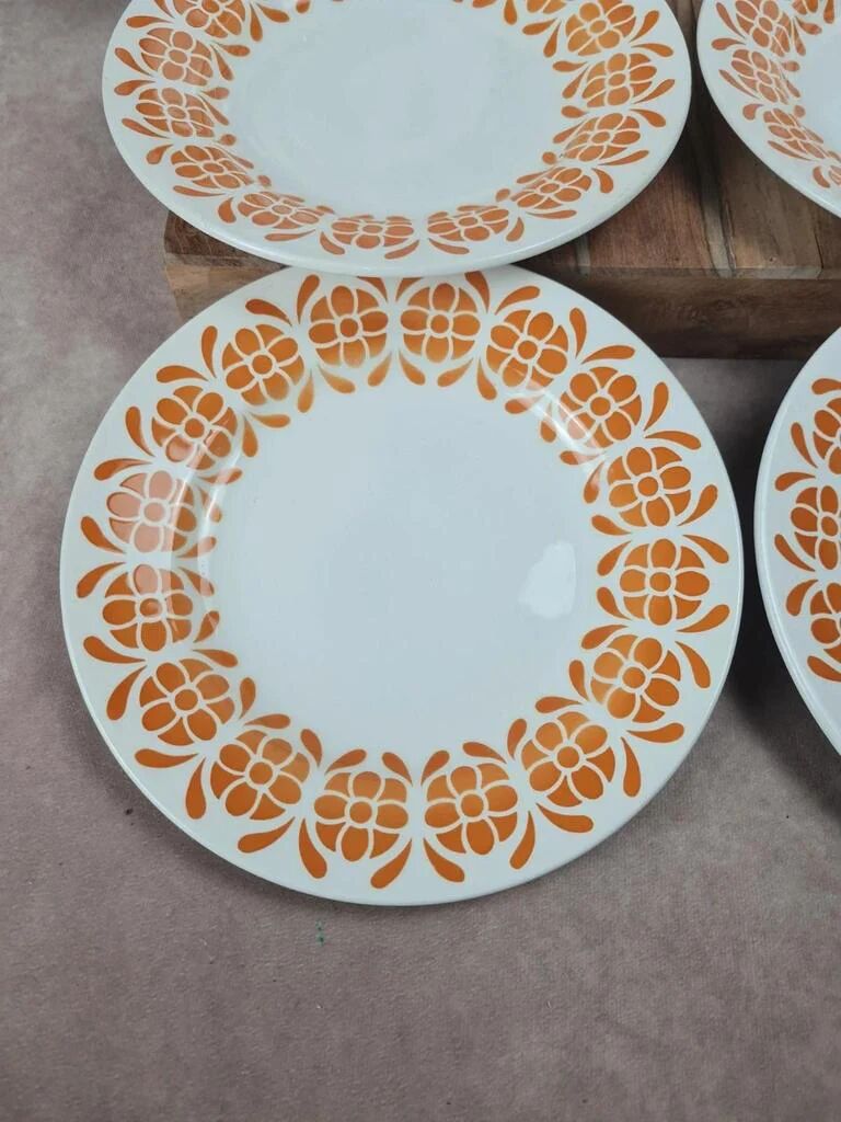 Set of 6 semi-deep plates Sarreguemines
